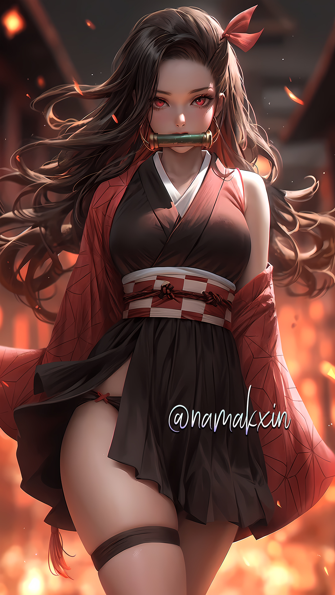 NEZUKO FANART - artist support (desc) by banapye on DeviantArt