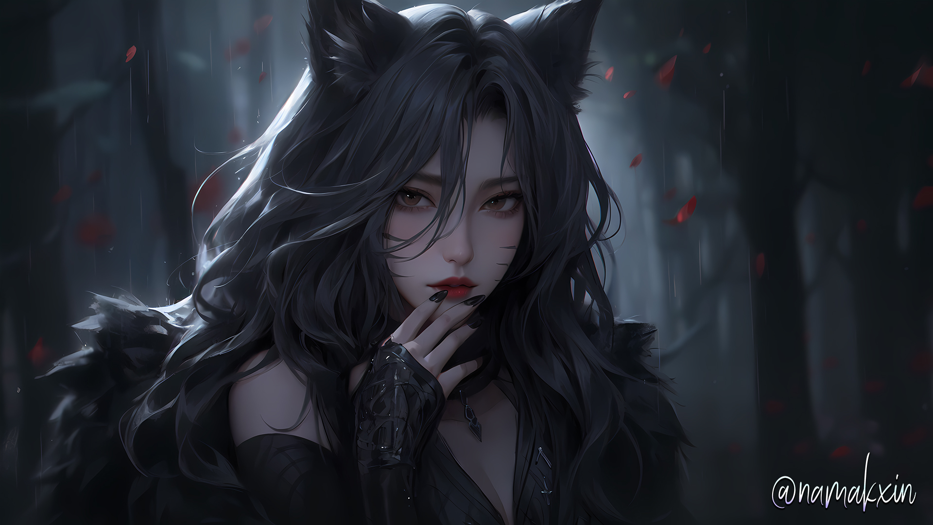 (P08E7) Shadow Kitsune Ahri by namakxin on DeviantArt