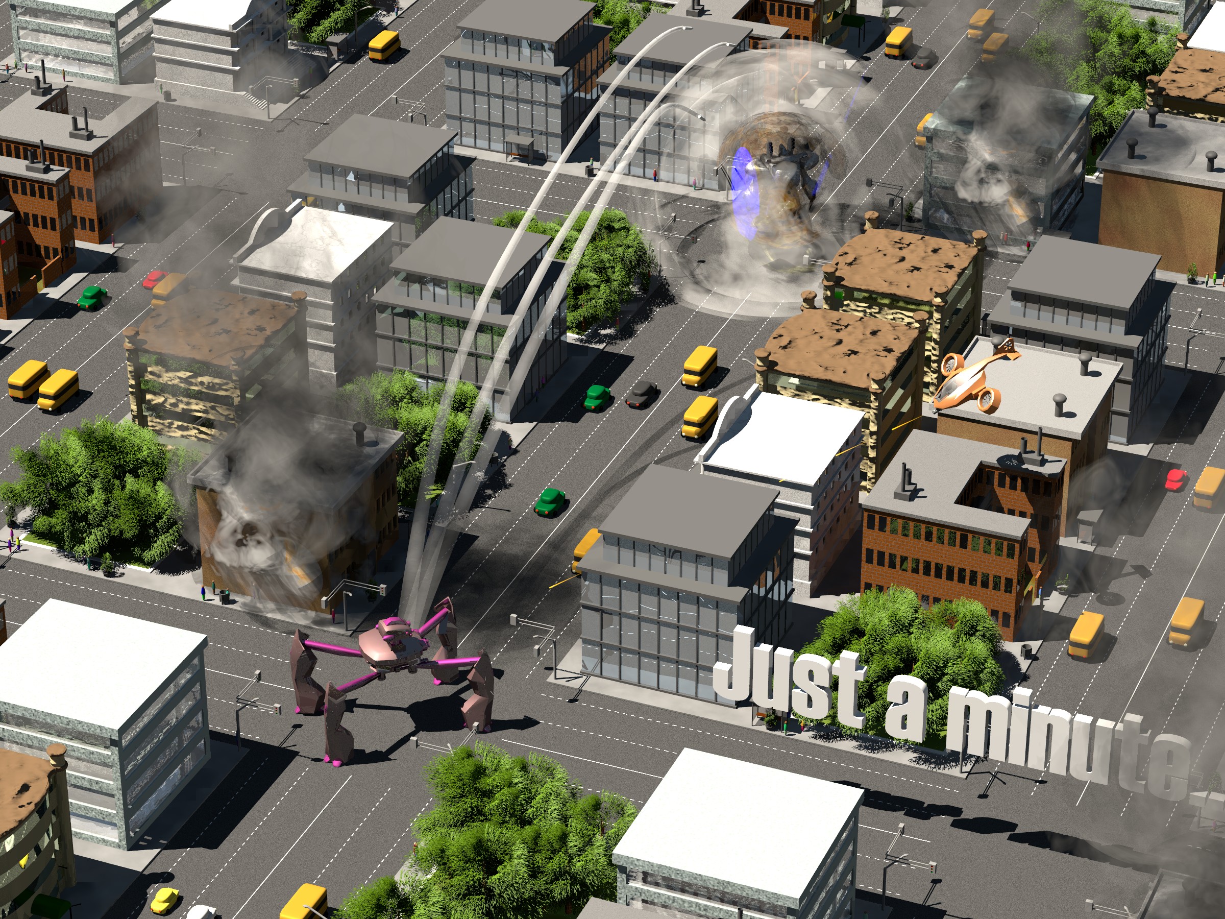 City scene for GearHead RPG