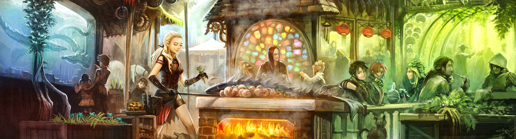 Water-Dragons cooking place