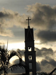 Church and the sunset