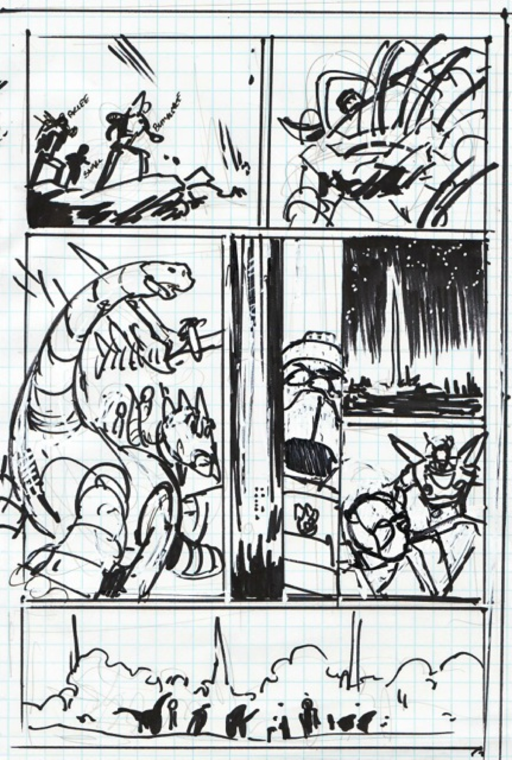 Transformers: Dark Cybertron #1 Page 17 Layouts