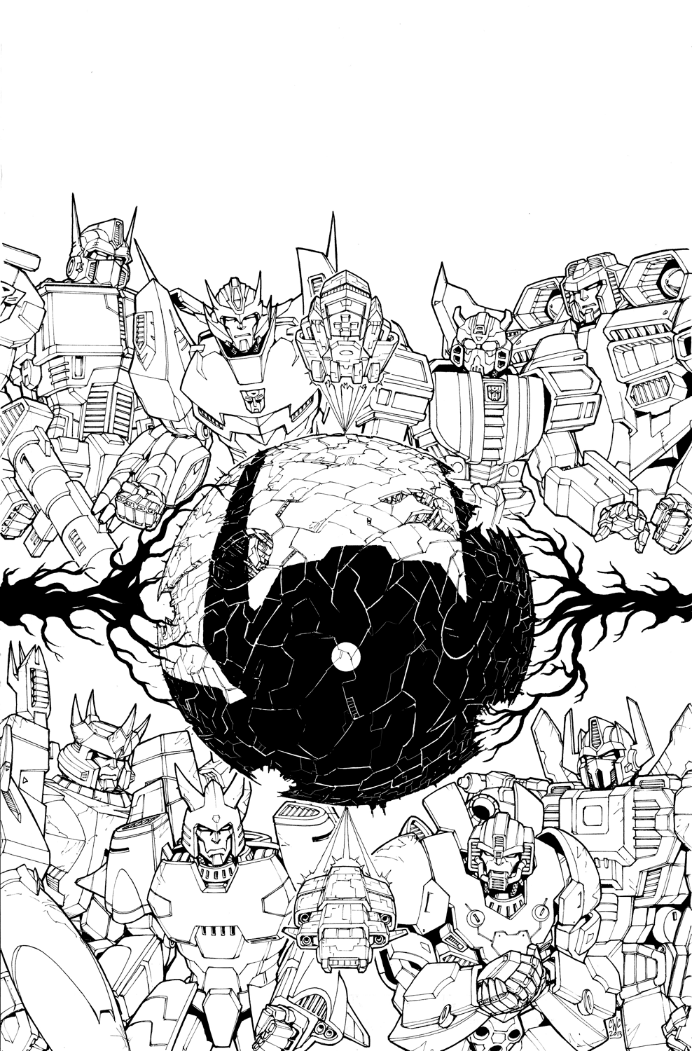 Transformer Deviantart Inks Transformers: Dark Cybertron #1 Sub Cover Inks by curiopraxis on DeviantArt