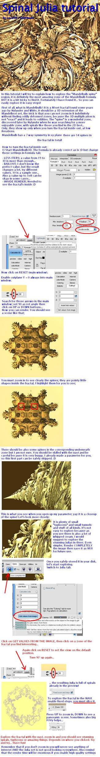 Mandelbulb Julia spine tuto