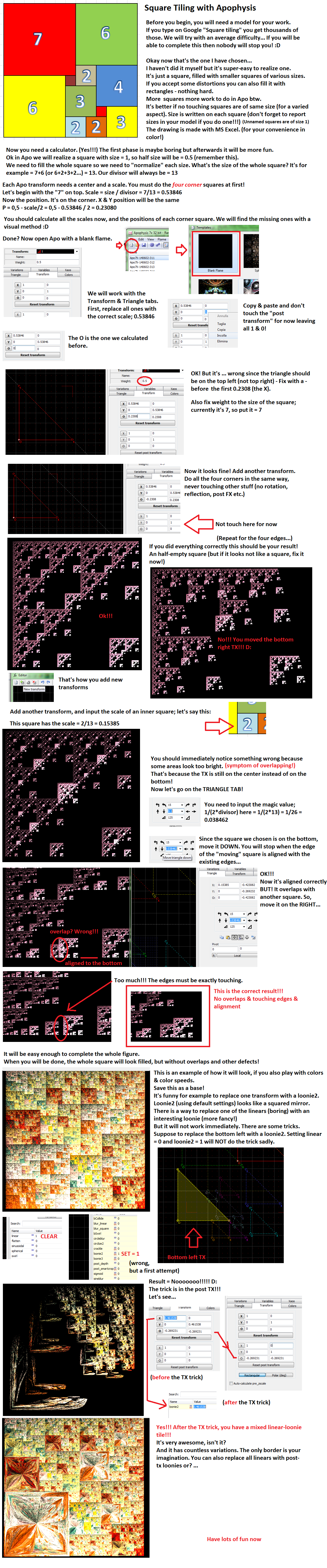 Square tiling and Loonie2 variation