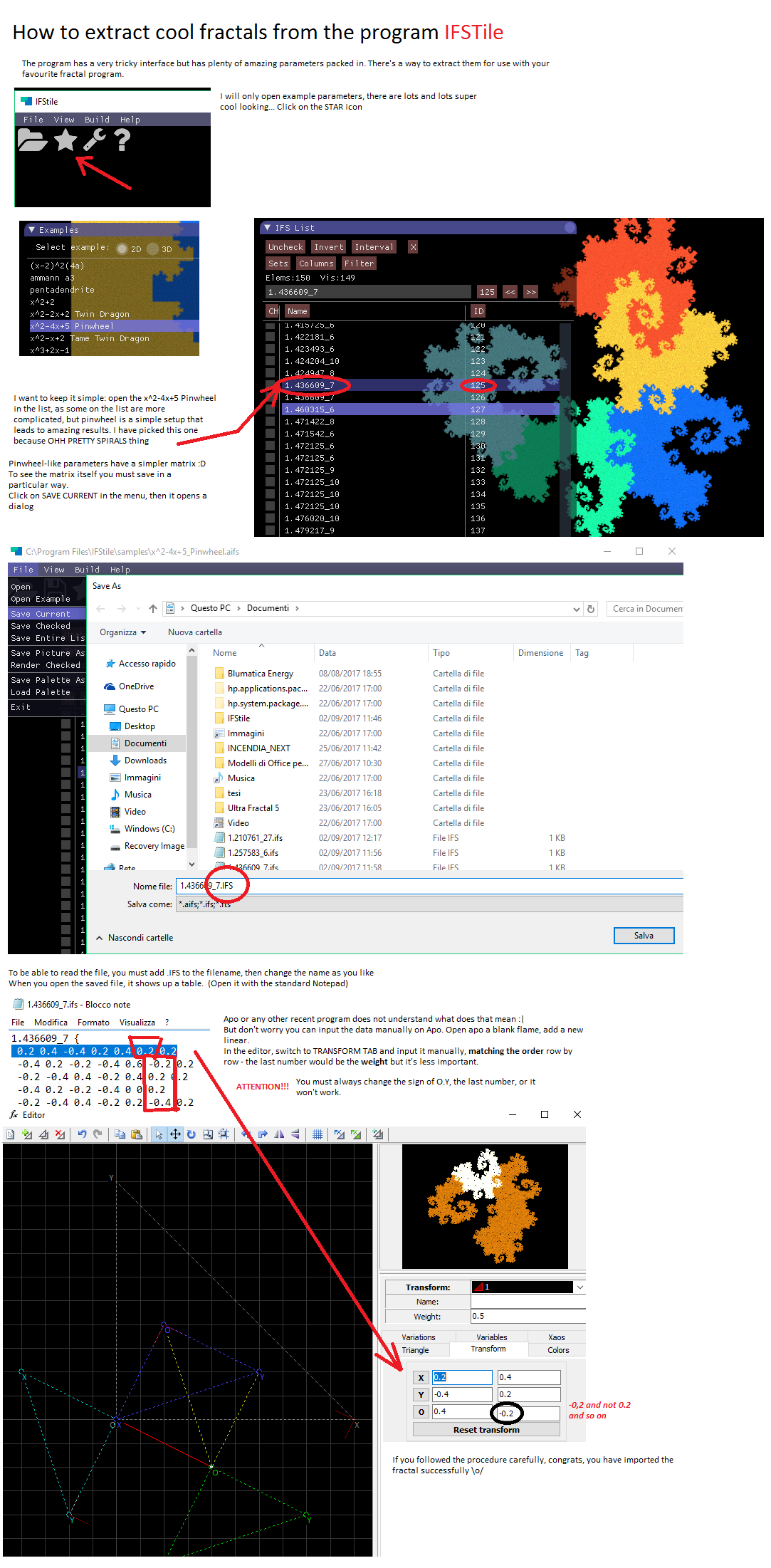 Tutorial: extract params from IFStile