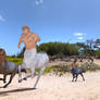Centaurs: Racing in the beach.