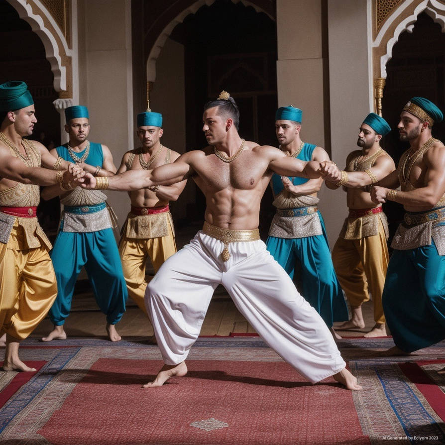 AI Male Harem Dancers 008 by Eclyom on DeviantArt