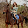 Kristina riding on horses