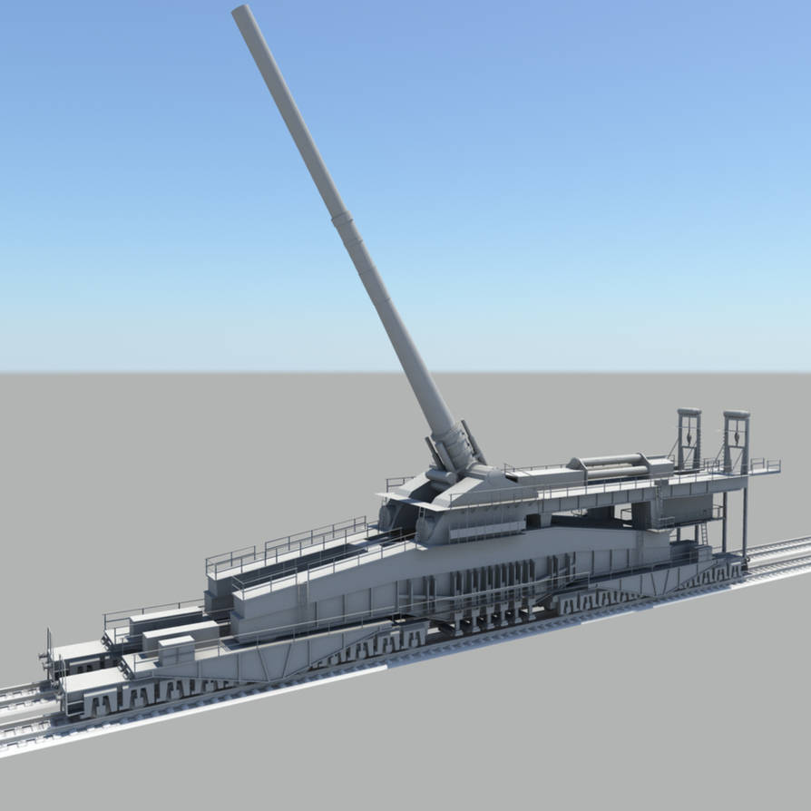 3d dora railway gun model