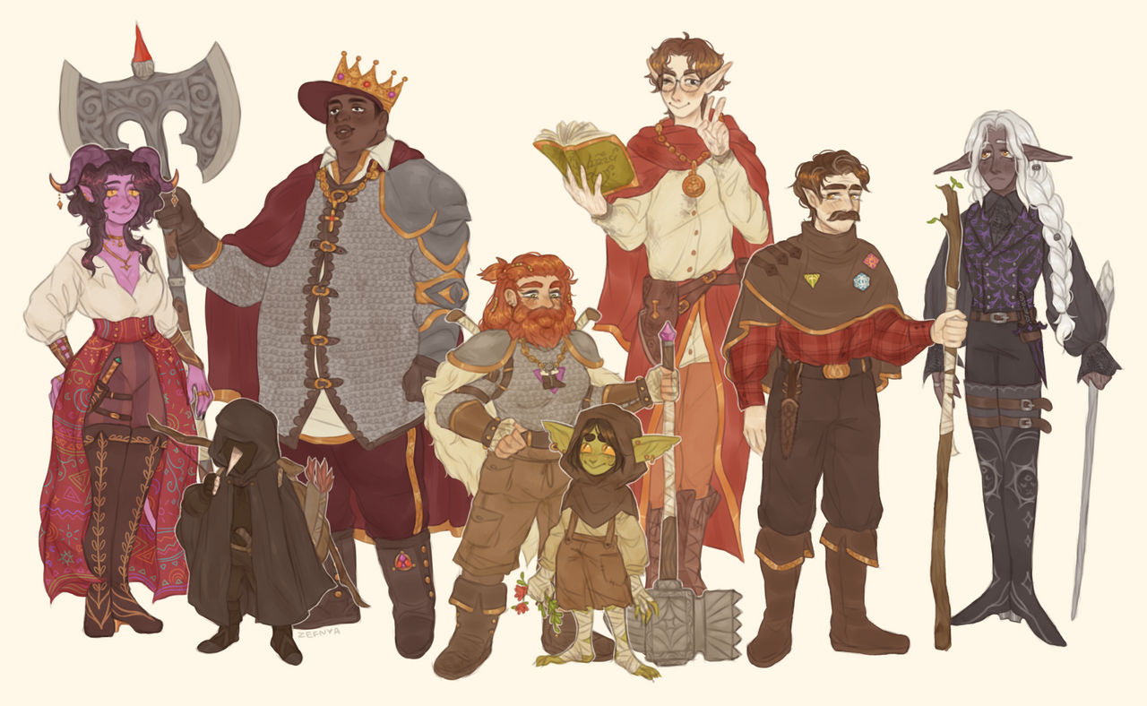 DnD party!! by zefnya on DeviantArt