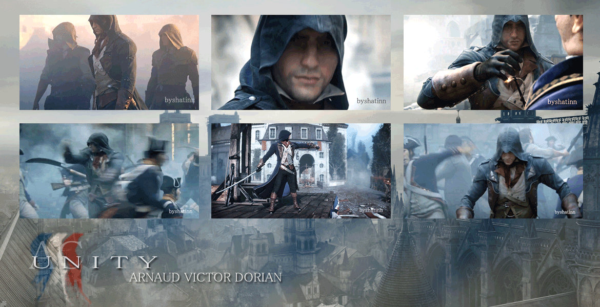 AC Unity - Arnaud collage gif wallpaper by shatinn on DeviantArt
