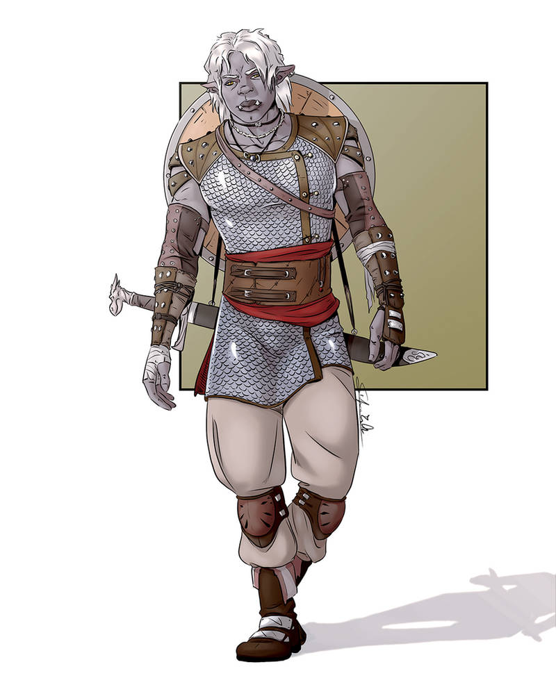 Commission: Half-orc by StefanoMarinetti on DeviantArt
