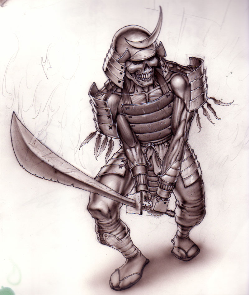 dead samurai sketch