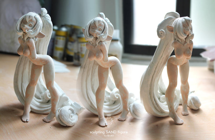Sand figure, WIP step 2 by Atelier-Enaibi