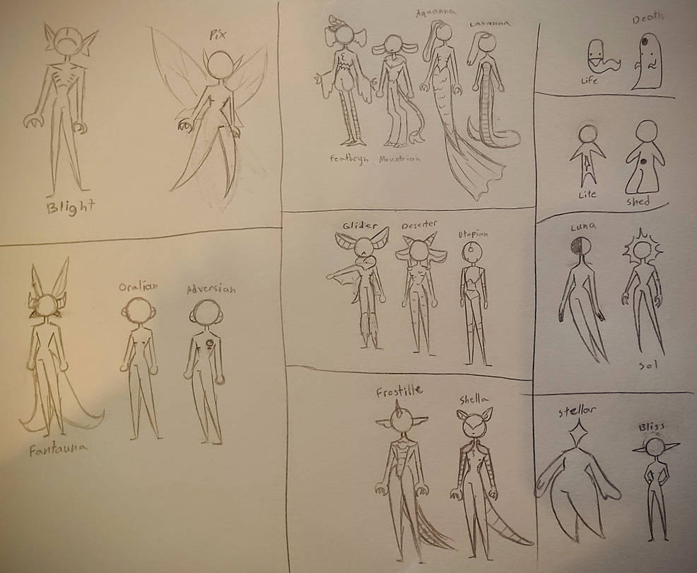 FANTASY RACES! by chicapizza29 on DeviantArt