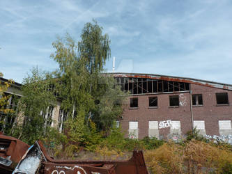 Abandoned hangar outside by FireDragon7000