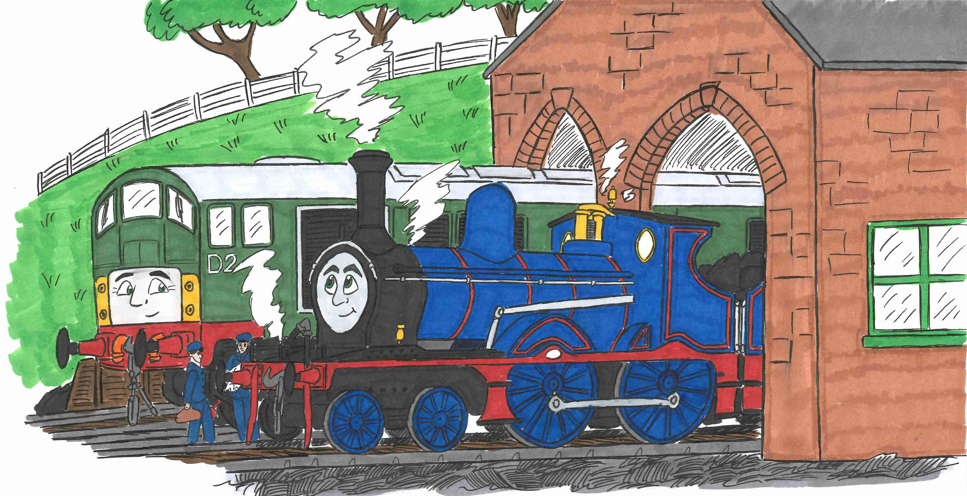Boco Edward Edward and BoCo, Wellsworth Yards by Estorianarmy321 on DeviantArt