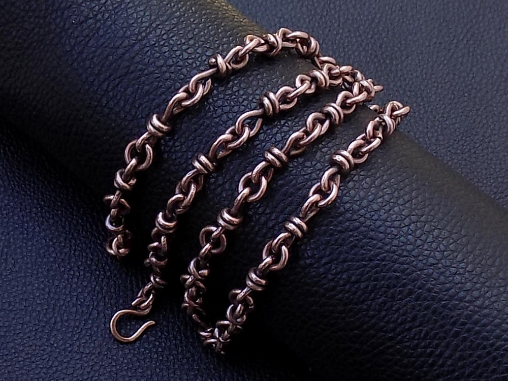 Men pure copper chain links necklace by BernaDerin on DeviantArt
