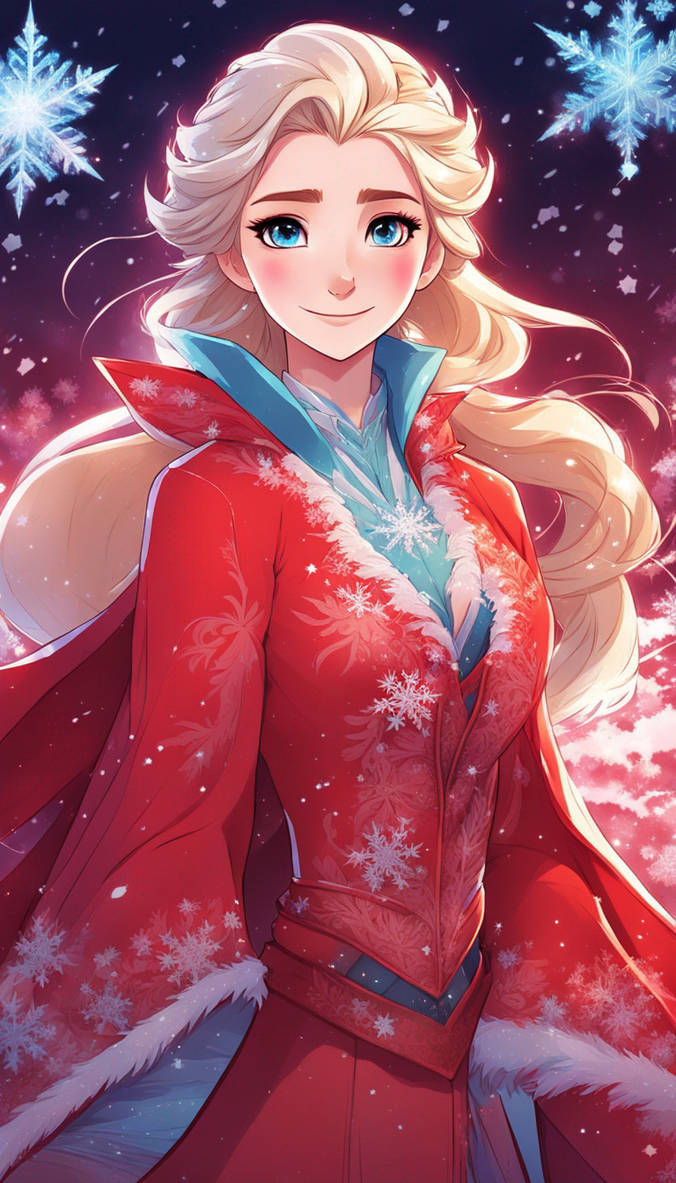 Ruby Elsa Elsa From Frozen In An Beautifull Red Outfit with by princessomg50 on ...