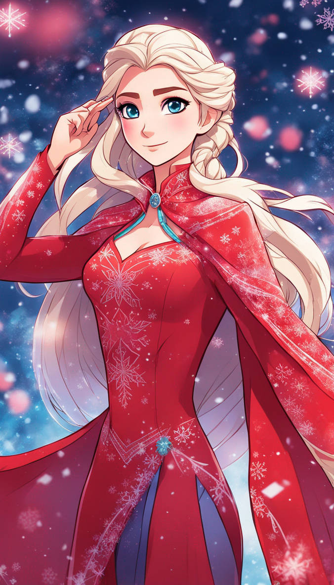 Ruby Elsa Elsa From Frozen In An Beautifull Red Outfit with by princessomg50 on ...