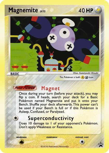 2016 magnemite pokemon card 37/108 Colorless Artist Magnemite Lv.15 Double Type by