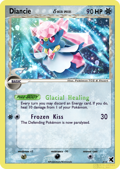 are there ice type pokemon cards Winter Bundle Pokmon Compatible TCG Random Assortment Diancie Delta Species - Ice