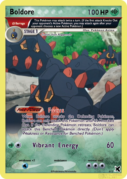 boldore pokemon card Pokemon Trading Card Game Black & White Emerging Powers Uncommon Boldore #52