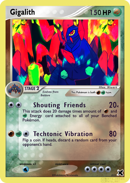 pokemon gigalith card Japanese 045/086 sv11W U TCG Stage 2 Gigalith - Double Type by