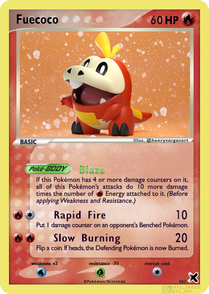 fuecoco pokemon card full art An apple a day #fuecoco #customcard #pokemonart #paintedpokemoncards #procreate 192 / Common Card Type / HP / Stage Pokemon - Fuecoco 03 09/09