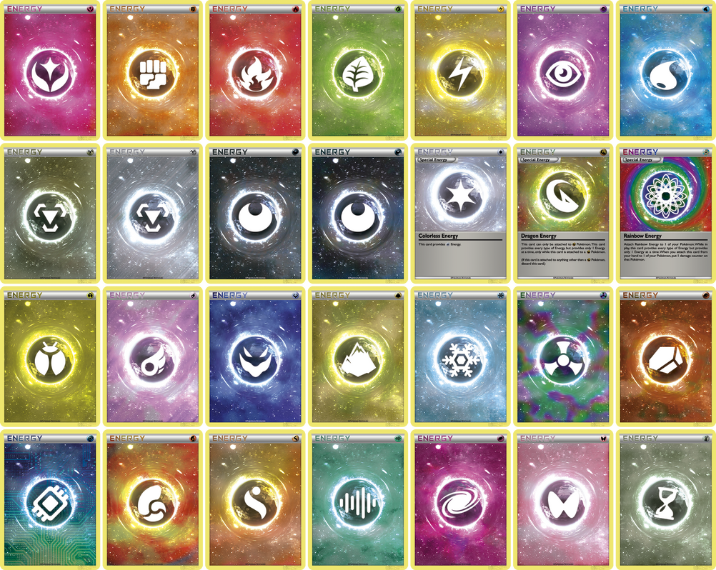 all pokemon energy cards names Pokemon Energy Cards (New) by Xtuart on DeviantArt