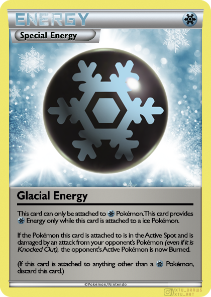 ice type pokemon card Glaceon Ex Holographic Pokmon TCG Pocket Self Made - Sharp Details! Glacial Energy by Xtuart on