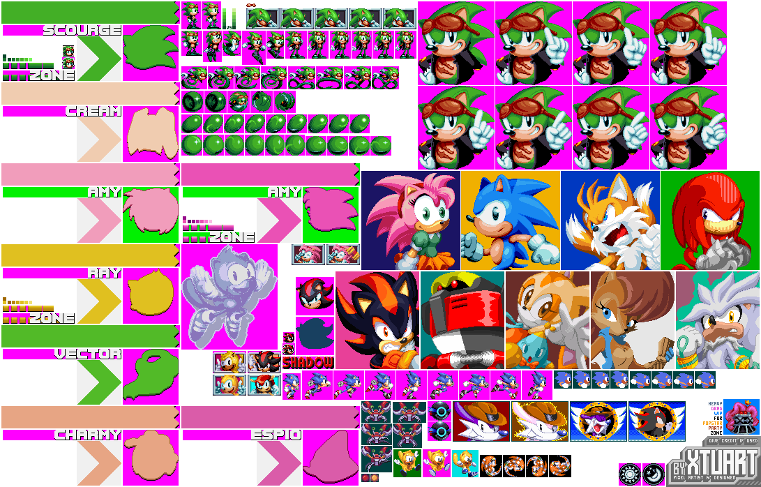 DStar on X: I finally completed all 4 sprites for the Sonic