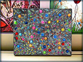 Gem Stone Abstract/Acylic 3D painting