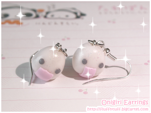 Onigiri earrings