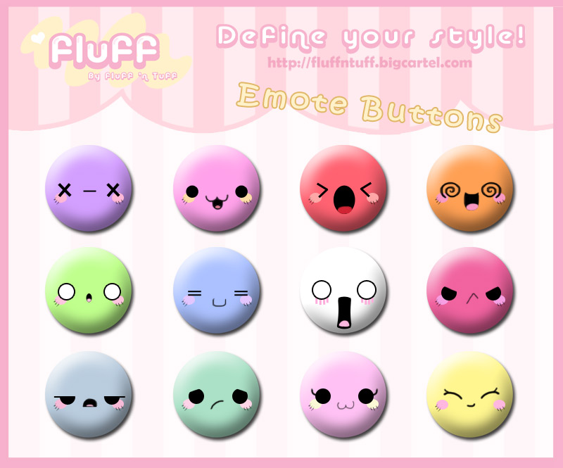 Emo Button Example Emote Buttons by Fluffntuff on DeviantArt