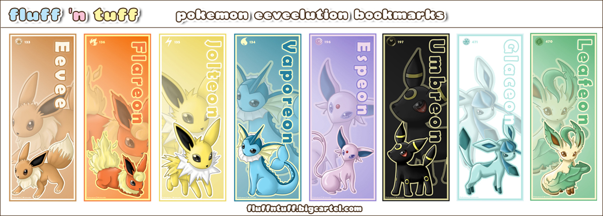 Eeveelution bookmarks