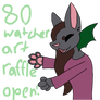 Check out my 80 watcher art raffle/contest ^^