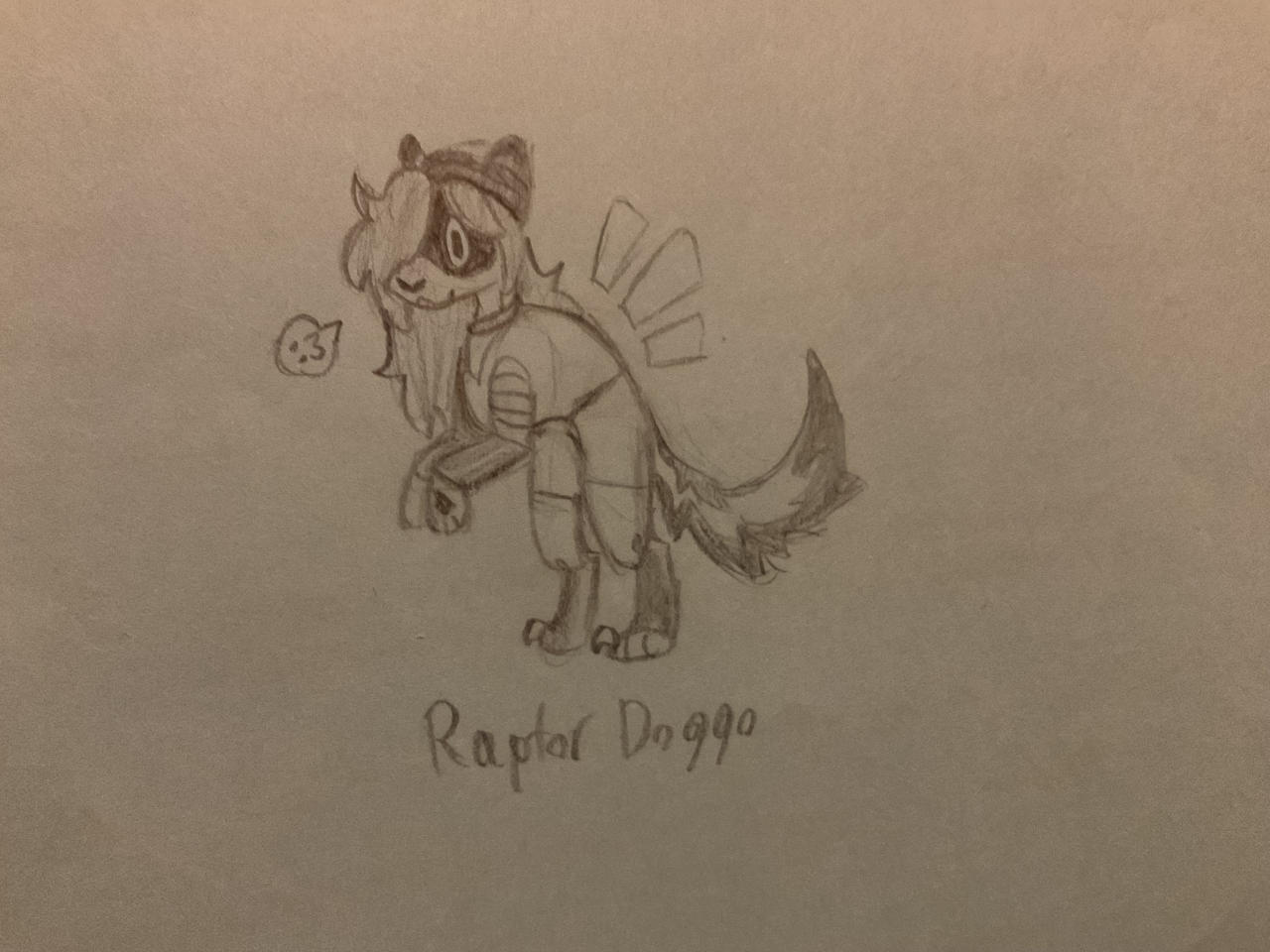 Raptor doggo doodle