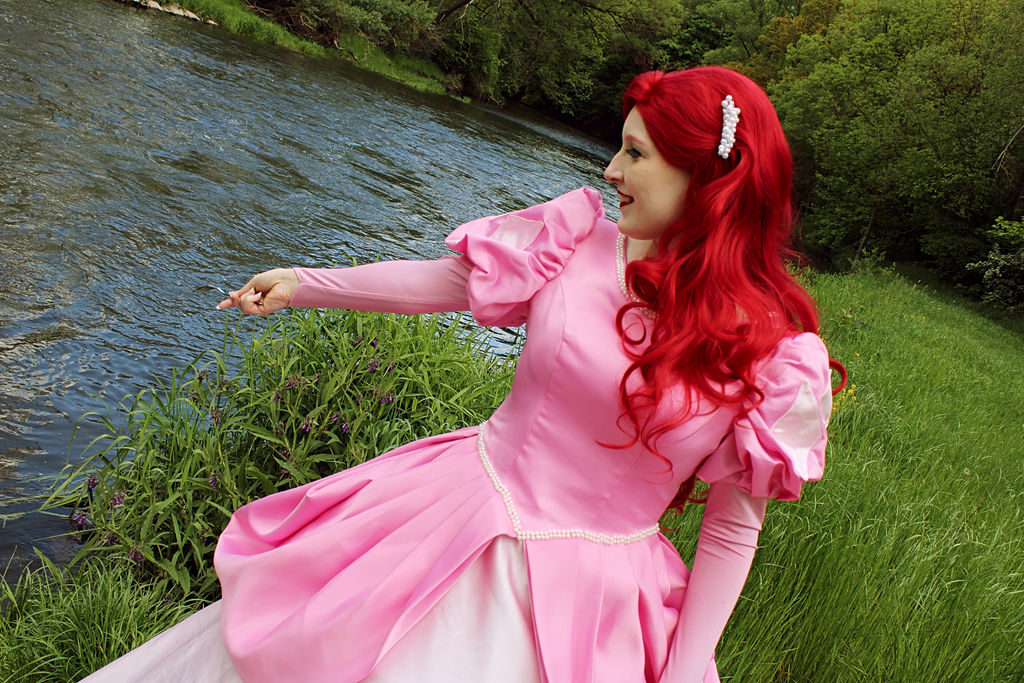 Ariel Pink Dress [The little mermaid Disney] by Hikamaus on DeviantArt