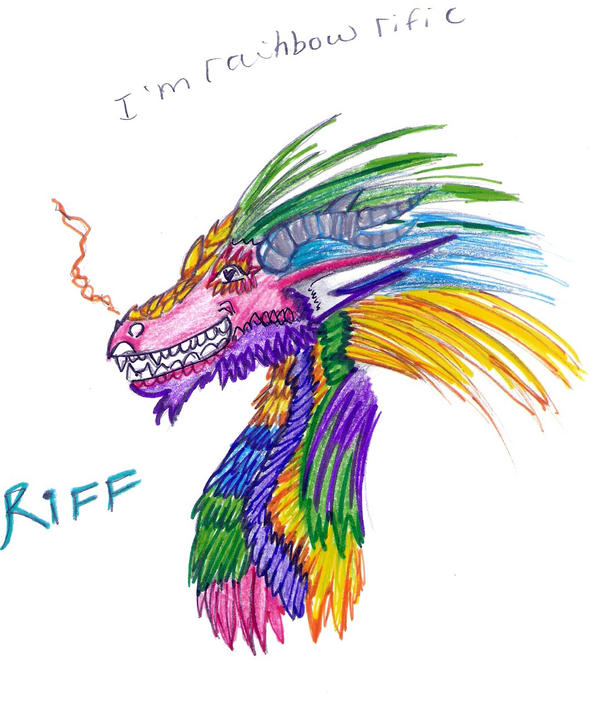 Green Riff Raff Dragon Riff the rainbowrific dragon by Hazelgirl on DeviantArt