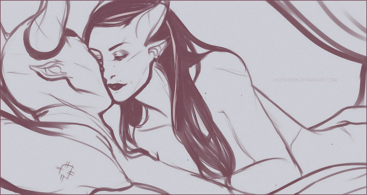 DAI: Staying Up {Iron Bull/Adaar}