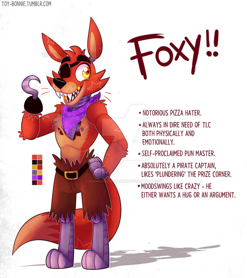 Deviantart Foxa Foxy Redesign! by AnimatronicBunny on DeviantArt