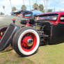 Black and Red Traditional Hot Rod Truck