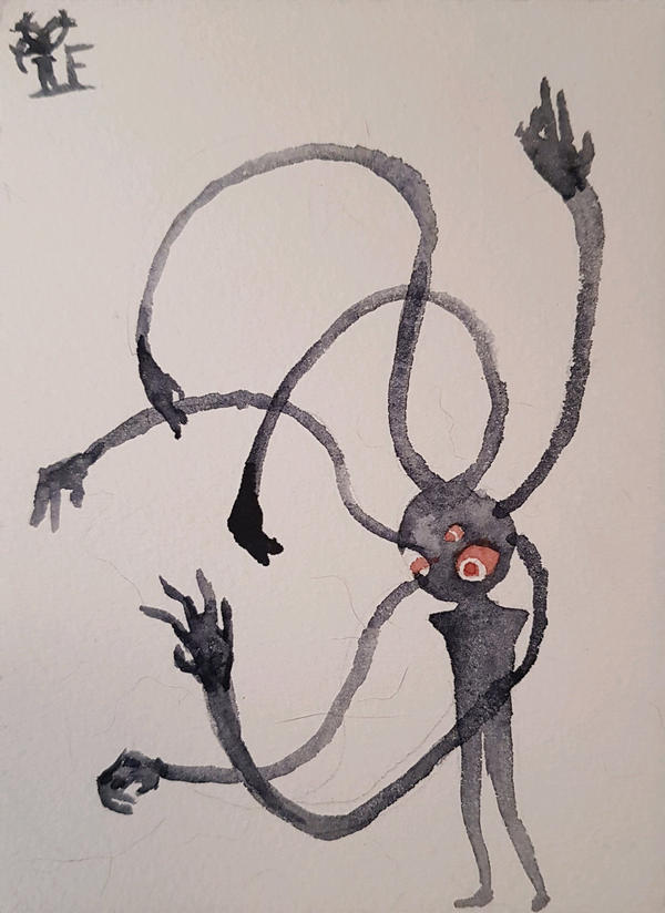 Humanoid Ink Creature Creature/mascot in ink by FrankieInTheRain on DeviantArt