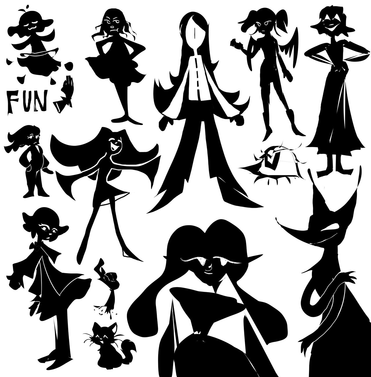 SOME RANDOM SILHOUETTES by VIOLA-IGUA on DeviantArt