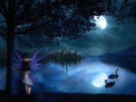 Village sous la lune - Moonlight willage