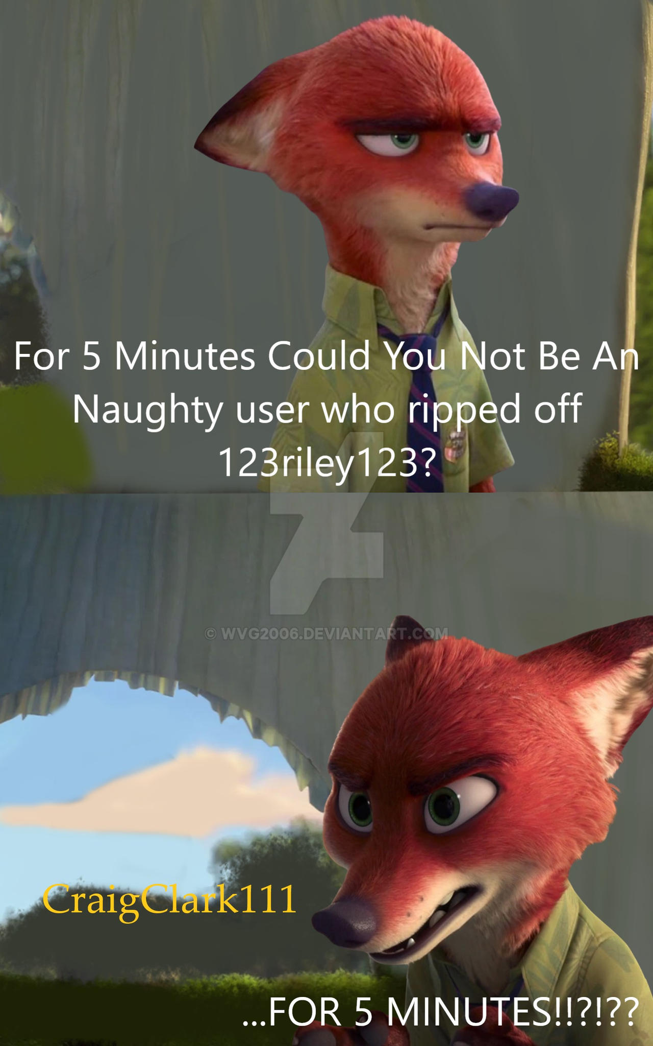 Wvg2006 Nick Wilde Tells CraigClark111 Off by WVG2006 on DeviantArt