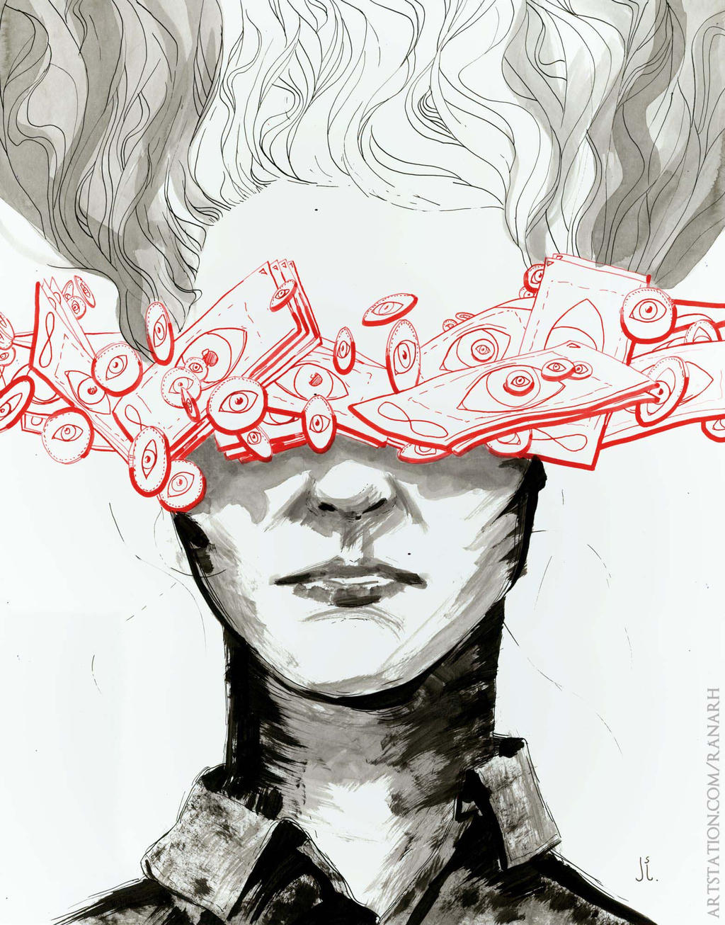 Month of Fear/Inktober: Blindness by Ranarh