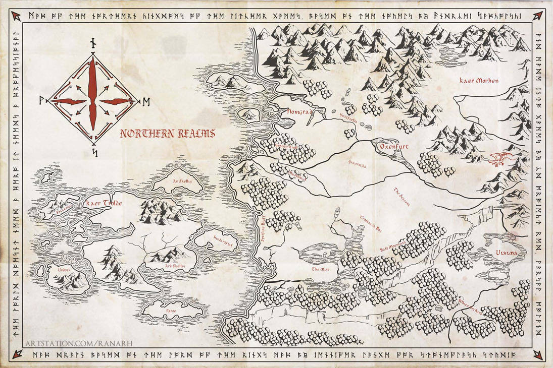 The Witcher Map by Ranarh on DeviantArt